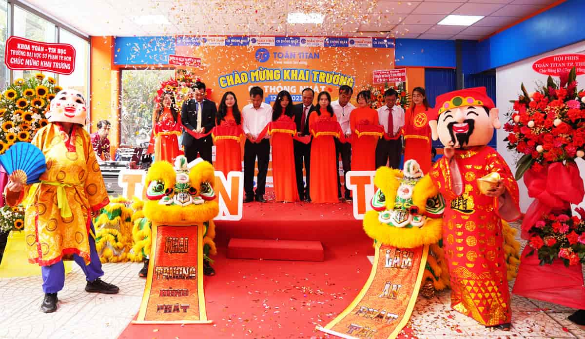 cắt băng khánh thành khai trương