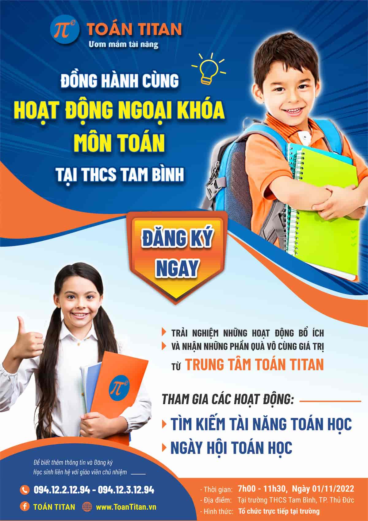 đồng hành hoạt động ngoại khóa toán titan