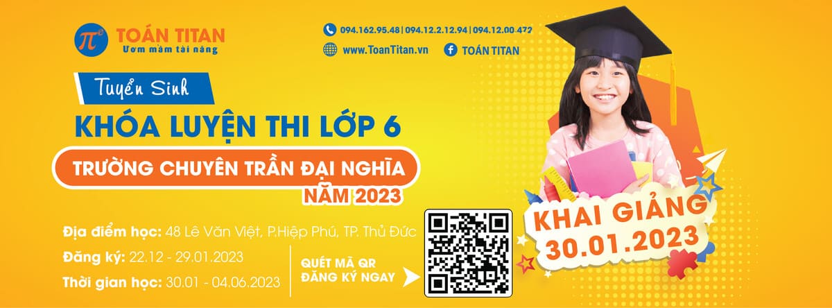 tuyển sinh khóa luyện thi lớp 6